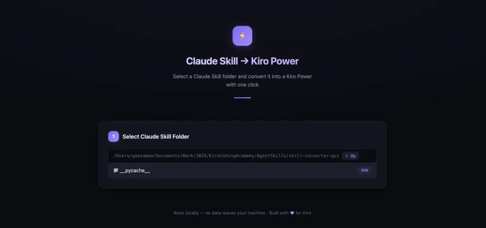 I build a GUI to Migrate Skills into Kiro Powers